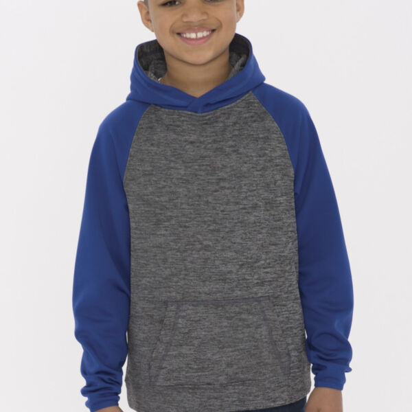 ATC Youth DYNAMIC HEATHER FLEECE TWO TONE HOODED SWEATSHIRT Thumbnail